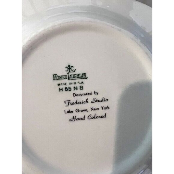 Homer Laughlin Quebec Porcelain Ashtray Frederick Studios, NY  7" Diameter - Picture 2 of 2